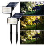 2-Pack 84 LED Outdoor Solar Spot Lights