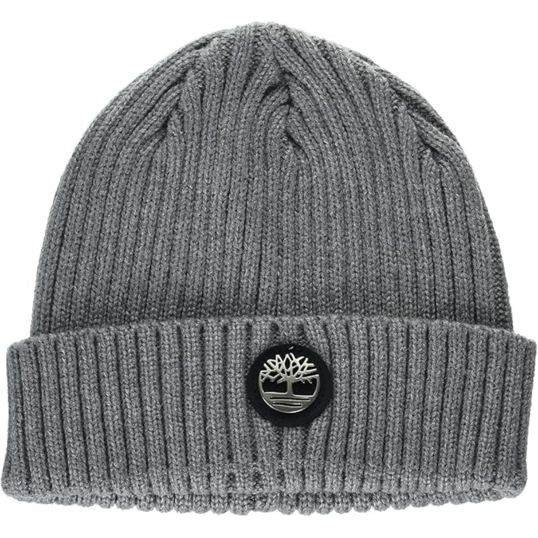 Timberland Men's Ribbed Watch Cap with Logo Plate