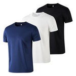 3-Pack Men's Soft Breathable Short Sleeve Workout Shirts