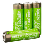 4-Count AmazonBasics 2400mAh NiMH Rechargeable AA Batteries
