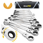14-Piece Grenpro Flex Head Ratcheting Wrench Set