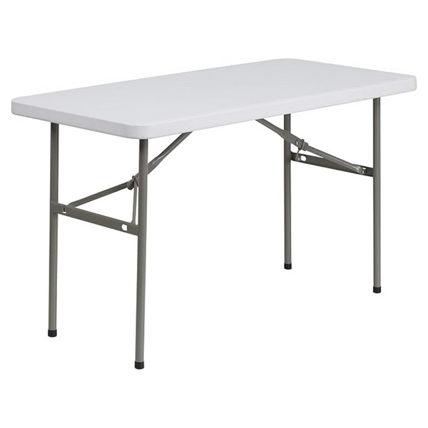 Flash Furniture Elon 4' White Rectangular Plastic Event Table