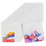 12-Pack 10"x10" Artlicious Blank Canvas Boards for Painting (White)