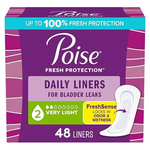 48-Count Poise Daily Incontinence Panty Liners (Regular Length)