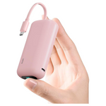 10000mAh Mini Portable Power Bank With Built In USB C, 20W PD (2 Colors)