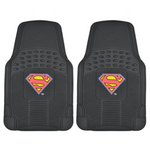 2-Piece 27" x 18" Warner Bros DC Comics Superman Rubber Car Mats