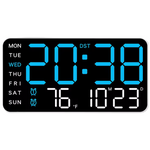 Large Digital Wall Dual Alarms LED Clock With Remote Control