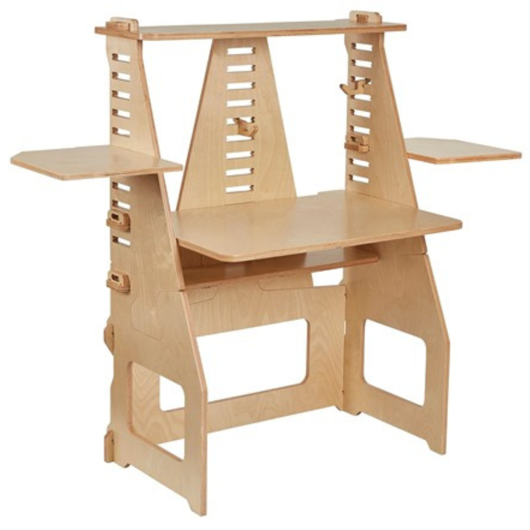 ECR4Kids Adjustable Height Maker's Puzzle Sit Or Stand Desk