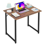 32" Metal Frame Computer Desk With Adjustable Feet