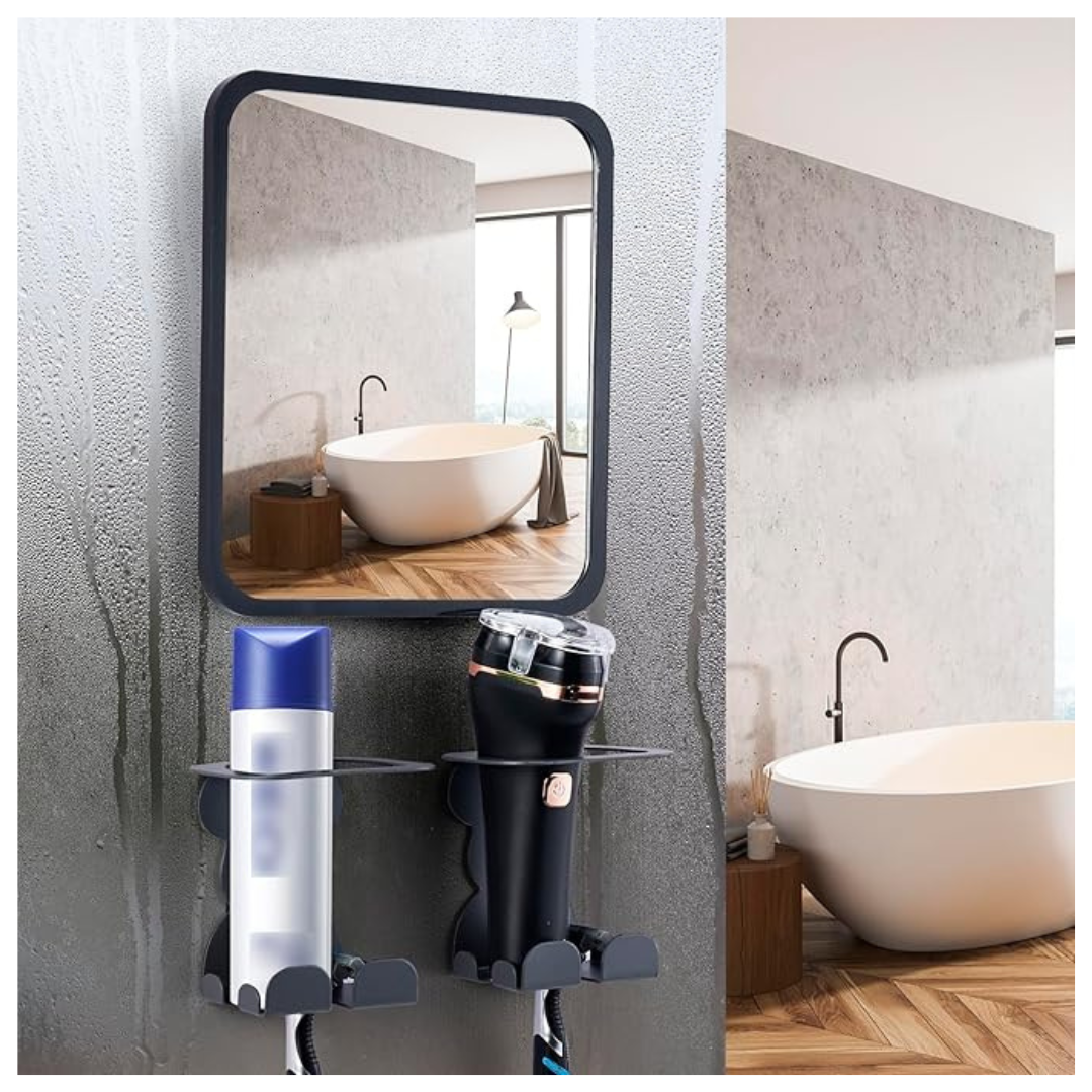 NO Drilling Fogless Bathroom Wall Mirror With Razor Holder