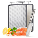 Stainless Steel 14.8" x 10.8" Dual-Sided Cutting Board