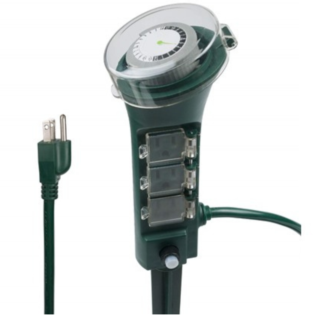 BN-LINK Power Strip With Programmable Mechanical Timer And Yard Stake