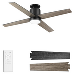 Flybull 52" Low Profile Ceiling Fan with Lights and Remote