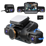 4K UHD 4 Channel Front And Rear Inside Dash Camera