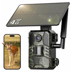 Loatos 2K Cellular Trail Camera With 4G SIM, Solar Panel, Night Vision