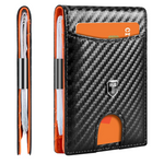 Men's Leather Bifold Card Holder Slim Wallet With Money Clip (Various)