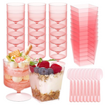 120-Pack 5 Oz Mini Clear Parfait Cups With Spoons