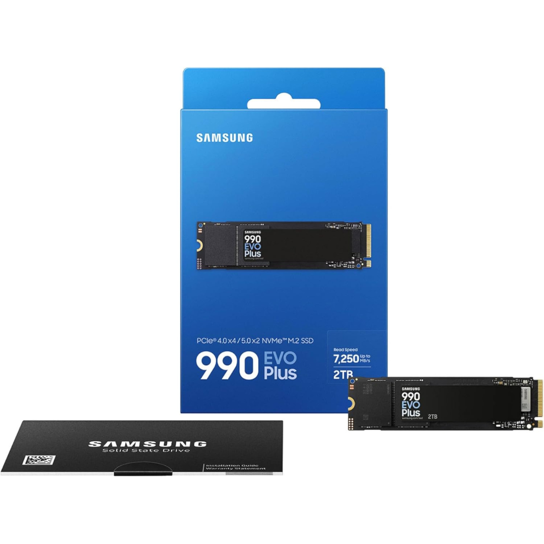 2TB Samsung 990 EVO Plus M.2 2280 PCIe 5.0 x2 NVMe Internal SSD
