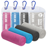 4-Pack 40" x 12" Microfiber Soft Breathable Cooling Towel For Neck & Face