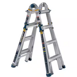 WERNER 18 ft. Reach Aluminum 5-in-1 Multi-Position Pro Ladder