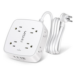 6ft Surge Protector Power Strip with 8-Outlets & 4-USB Ports