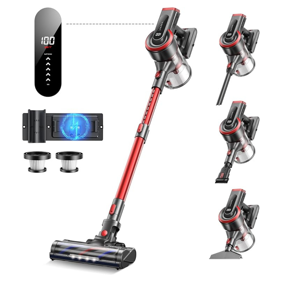 Powerffy 450W 40KPA Suction Cordless Stick Vacuum Cleaner