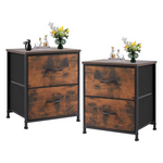 2-Pack Sweetcrispy 20" Nightstand Set (Brown)