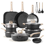 22-Piece Carote Nonstick Cookware Sets (2 colors)