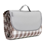 80"x60" Extra Large Foldable Waterproof Picnic Beach Blanket (Brown)