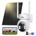 Hiseeu 4G Wireless Outdoor Solar Powered Cellular Security Cameras