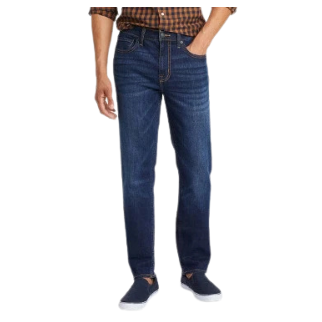 Men's Slim Leg Stretch Denim Straight Jeans