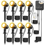 8-Pack ZZXX RGBW Color Changing LED Landscape Spotlights