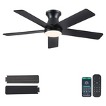 Goniyado 46" Low Profile Ceiling Fans With Lights And Remote