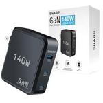 Sharp 140W 3-Port (2 USB-C, 1 USB-A) Compact Charger