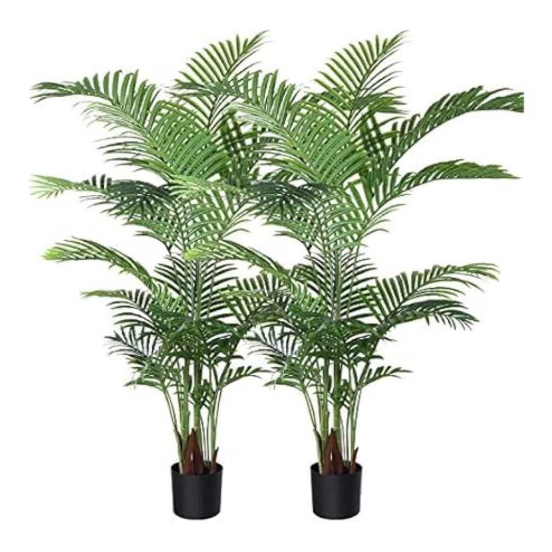Set of 2 Fopamtri 5ft Artificial Areca Palm Tree