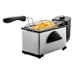 Ovente 1500W 2 Liter Capacity Electric Deep Fryer with Lid