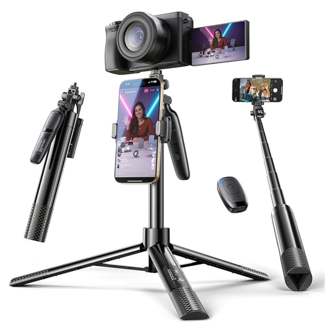 5-in-1 67" Height Adjustable Portable iPhone Tripod Stand