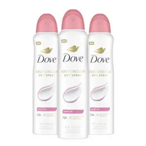 3-Pack of 3.8 oz Dove Advanced Care Antiperspirant Deodorant Spray Soft
