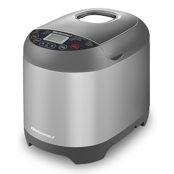Elite Gourmet EBM8103SS 2lbs Programmable Bread Maker (Stainless Steel)