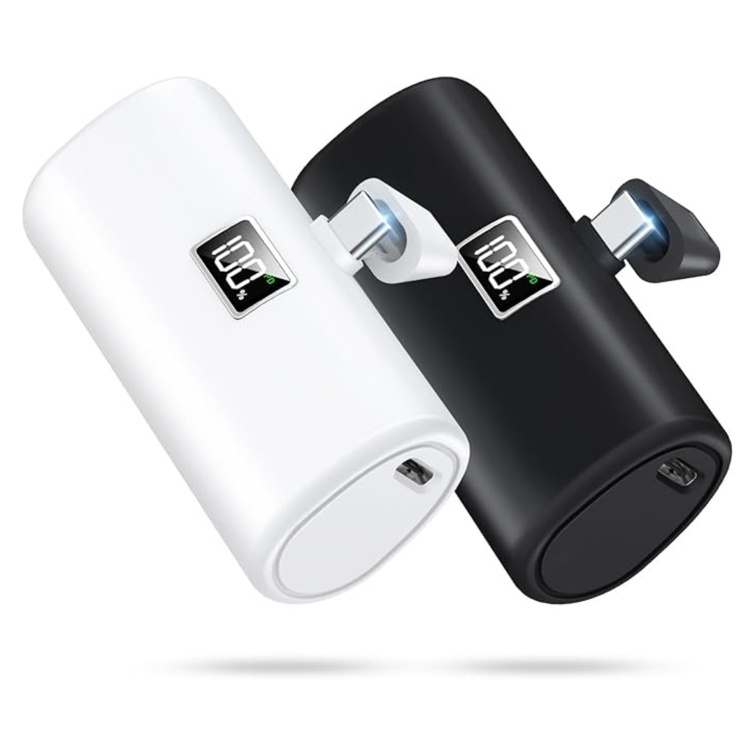 2-Count Lenuto 6000mAh Portable Power Bank for iPhone 15 16 17