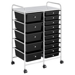 Yaheetech 15 Drawers Multipurpose Rolling Storage Cart