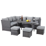 7-Piece AECOJOY PE Rattan Outdoor Dining Set (Various)