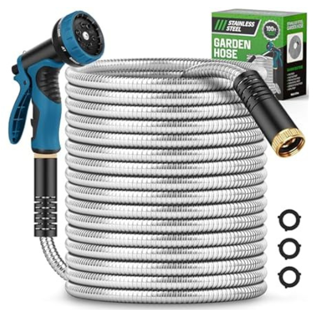 Advinski 100ft 550 PSI Garden Water Metal Hose