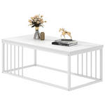 43.3" Modern Rustic Wood And Metal Center Table