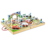 18-Piece Melissa & Doug Wooden Take-Along Tabletop Town