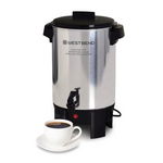 West Bend 30-Cup Coffee Urn Highly-Polished Aluminum