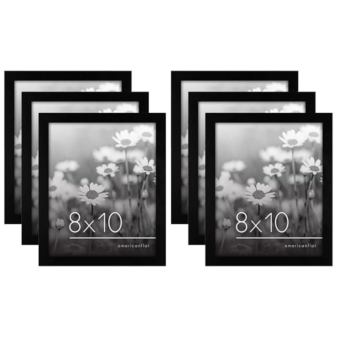 Americanflat 8×10 Picture Frames With Polished Plexiglass – Set Of 6