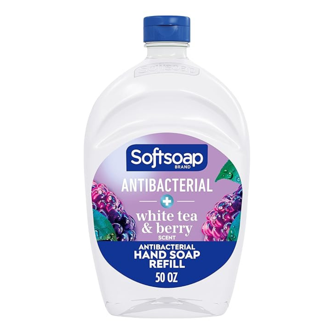Softsoap Antibacterial Liquid Hand Soap Refill, White Tea & Berry Scented Hand Soap (50 Ounce)