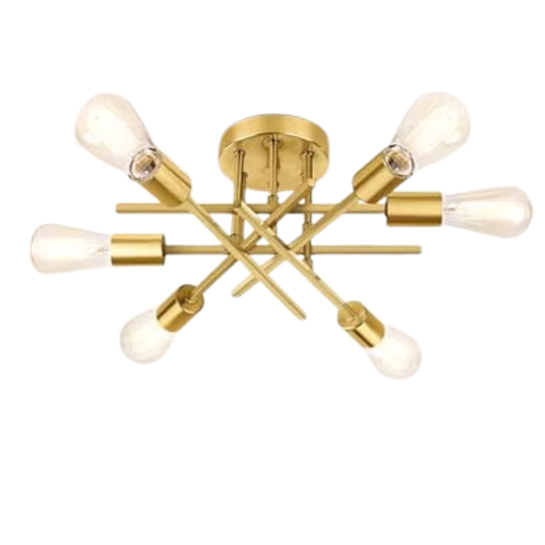Tobusa 6-Light Semi Flush Mount Ceiling Light Fixture