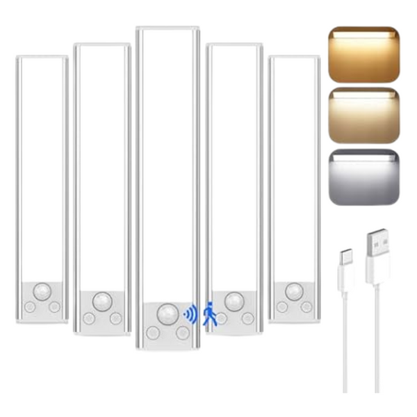 5-Pack 2000mAh Rechargeable 8" Under Cabinet Lights